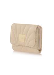 Women's cream leather wallet PORES-0802B-12(W23)-03