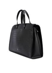 Black croco women's bag TOREC-1143-9G(W26), diagonal product view on a white background.