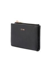 Medium black women's wallet POREC-0428-99(W26), diagonal product view on white background.