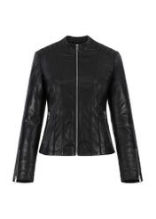 Women's leather waist jacket KURDS-0460-5426(Z23)-04