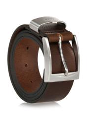 Brown smooth leather men's belt PASMS-0163A-89(W24)-02