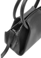 Black mini top handle bag TORES-1203-99(Z25), close-up view of the product detail on a white background.