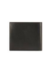 Black men's leather wallet PORMS-0655-99(Z25), product view from the back on a white background.