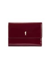 Burgundy medium women's wallet POREC-0419-49(Z25) - front product view on white background.