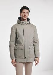 Gray men's 3in1 jacket with hood KURMT-0335-81(Z24)-03