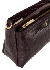 Leather brown women's messenger bag TORES-0940E-89(Z25), close-up detail on white background.