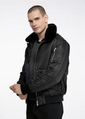 Black men's bomber jacket KURMT-0282-99(Z23)-02