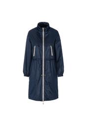 Navy blue women's parka with hood KURDT-0164-69(W19)-01