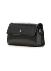 Small black women's handbag made of imitation leather TOREC-1324-99(Z26) - diagonal product view, on a white background.
