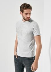 Grey men's T-shirt with OCHNIK brand logo TSHMT-0101-91(W24)-01