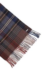Men's checkered scarf SZAMT-0088-7I(Z26), close-up of the product on a white background.
