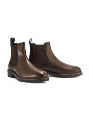 Men's brown leather Chelsea boots BUTYM-0521-1I(Z26), diagonal product view on white background.