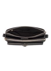 Black small women's handbag TOREC-1175-99(W26) - product view from above, on a white background.