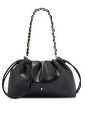 Black bucket bag TOREC-1215-99(W26) - front product view, on white background.