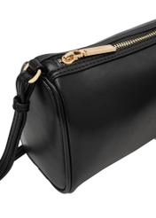 Black small oblong women's handbag TOREC-1176-99(W26), close-up of the product detail on a white background.