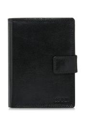 Black lacquered leather men's wallet PORMS-0552-99(W24)-01