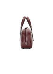 Small dark red women's handbag TOREC-1382-4C(Z26), side view on a white background.