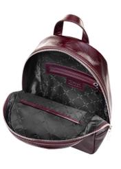 Burgundy leather women's backpack TORES-1173-49(Z25), product view inside on white background.