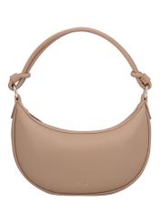 Beige small women's hobo bag TOREC-1097-1B(Z26), front product view on a light background.