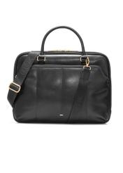 Black women's imitation leather briefcase TOREC-1106-99(Z25), front product view on white background.