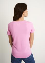 Pink Women's T-shirt with oriole TSHDT-0086-31(W22)-04