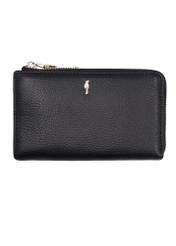 Black leather women's wallet PORES-0994-9I(Z26), front product view on white background.