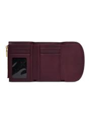 Burgundy leather women's wallet PORES-0996-4D(Z26), product view inside on white background.