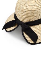 Women's straw hat KAPDT-0045-1E(W26) - close-up detail, on white background.