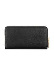 Large black women's wallet with logo POREC-0377-99(W24)-04