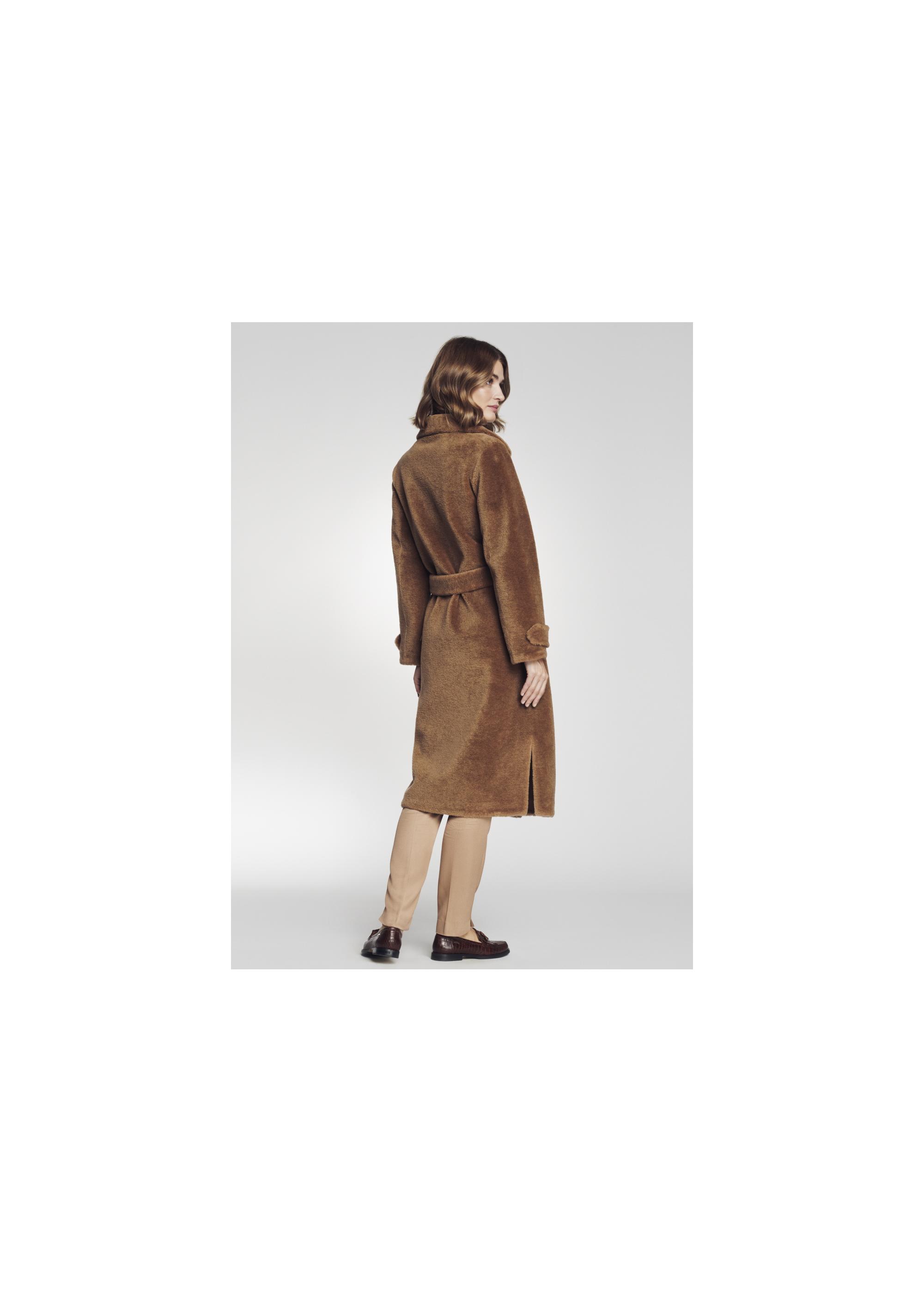 Women's wool coat with buckle FUTDT-0022-24(Z22)-03