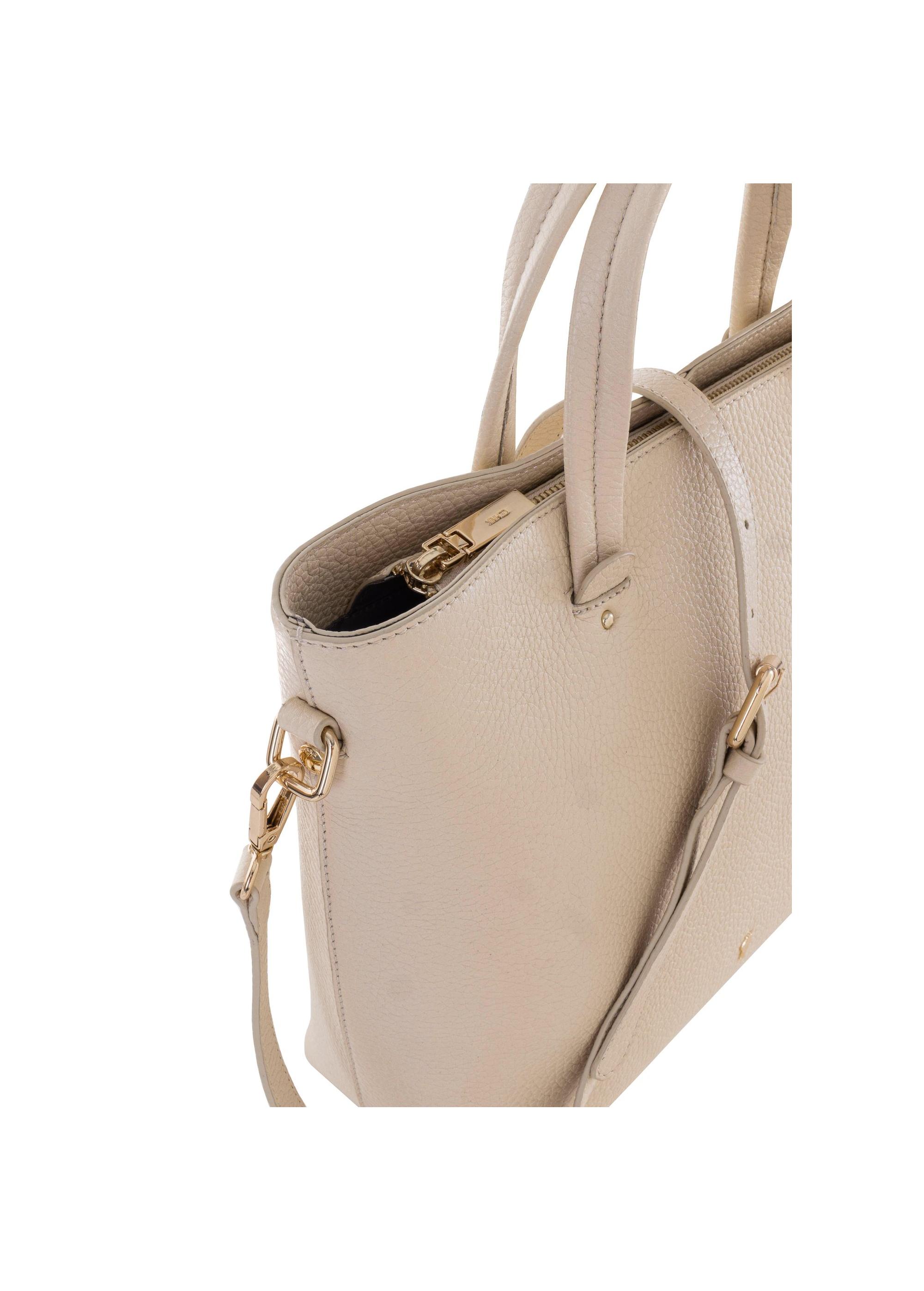 Cream leather handbag for women TORES-0728B-12(W24)-06