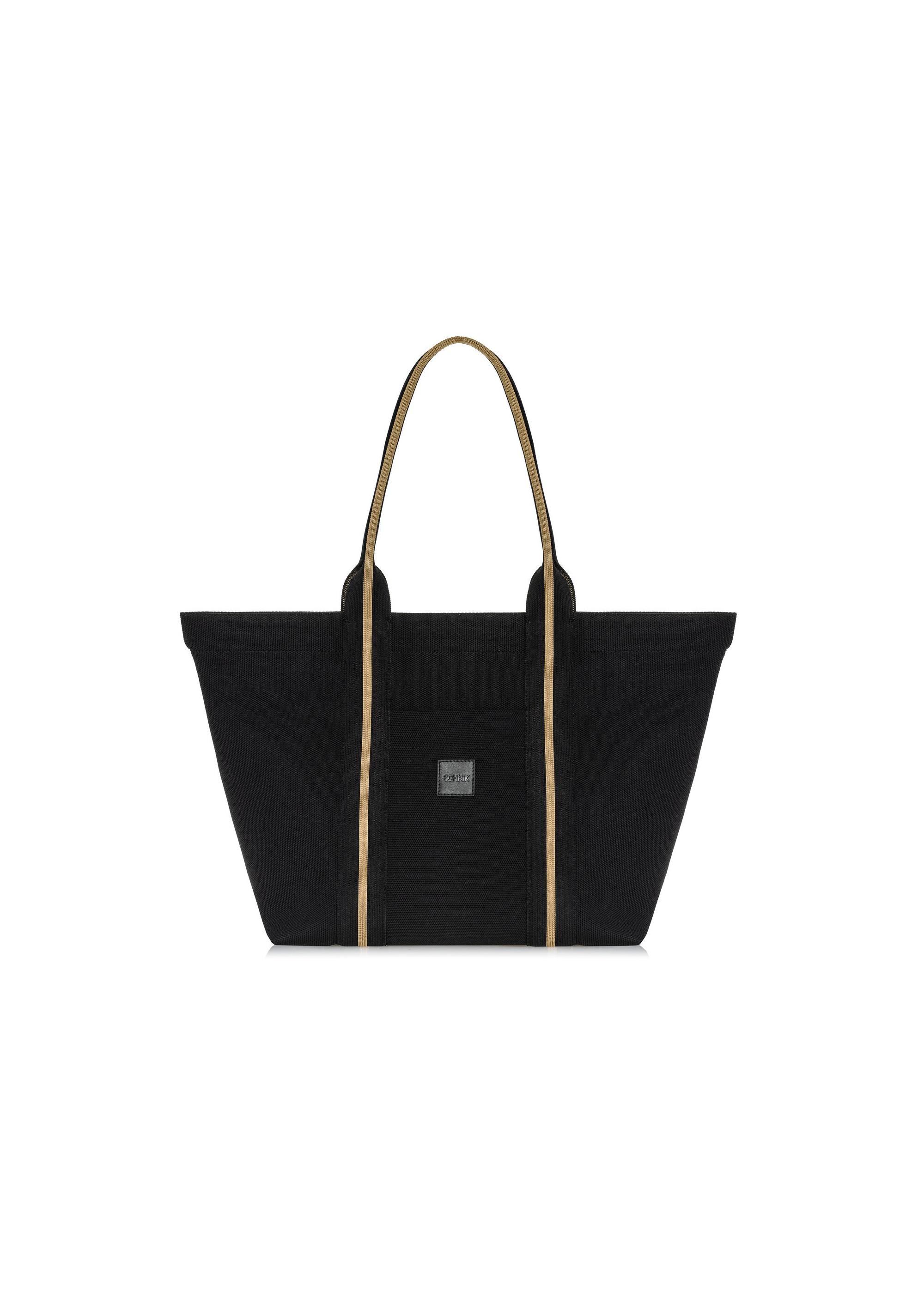 Black women's shopper bag TOREN-0311-99(W25)-01