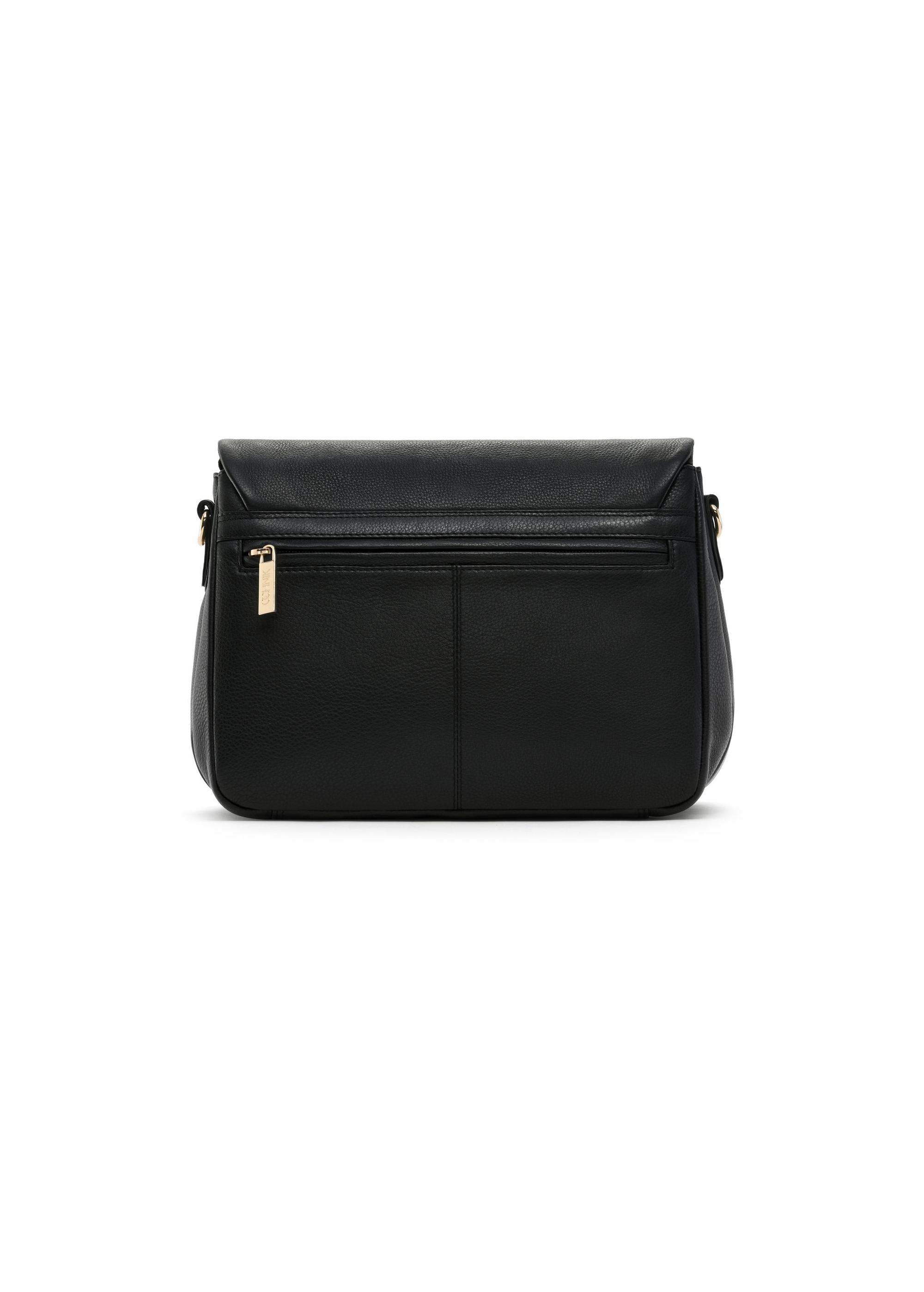 Black leather women's handbag TORES-1087-99(W25)