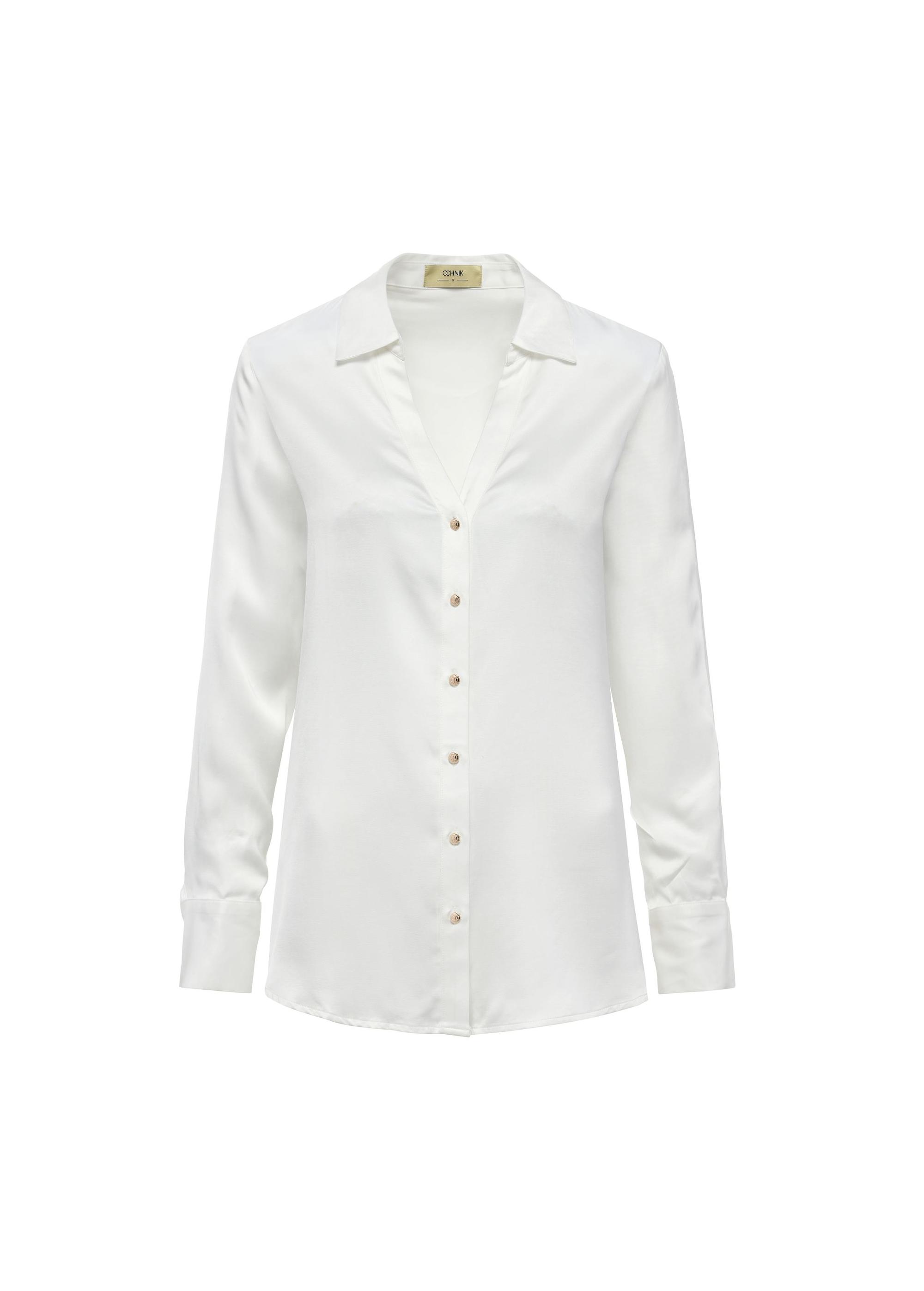 Cream airy women's shirt KOSDT-0155-12(W25)-05