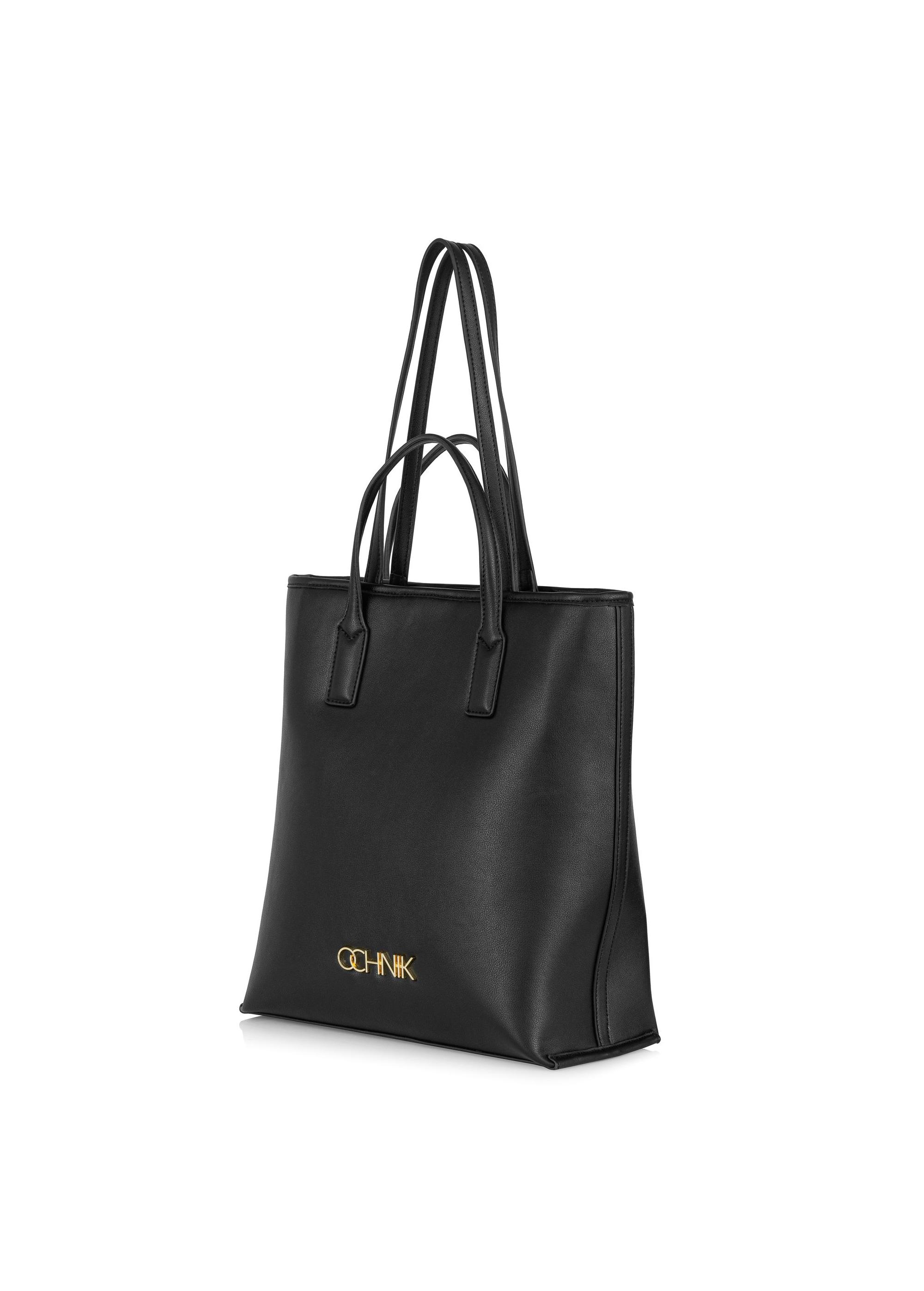 Black women's shopper bag TOREC-0907-99(W24)-02