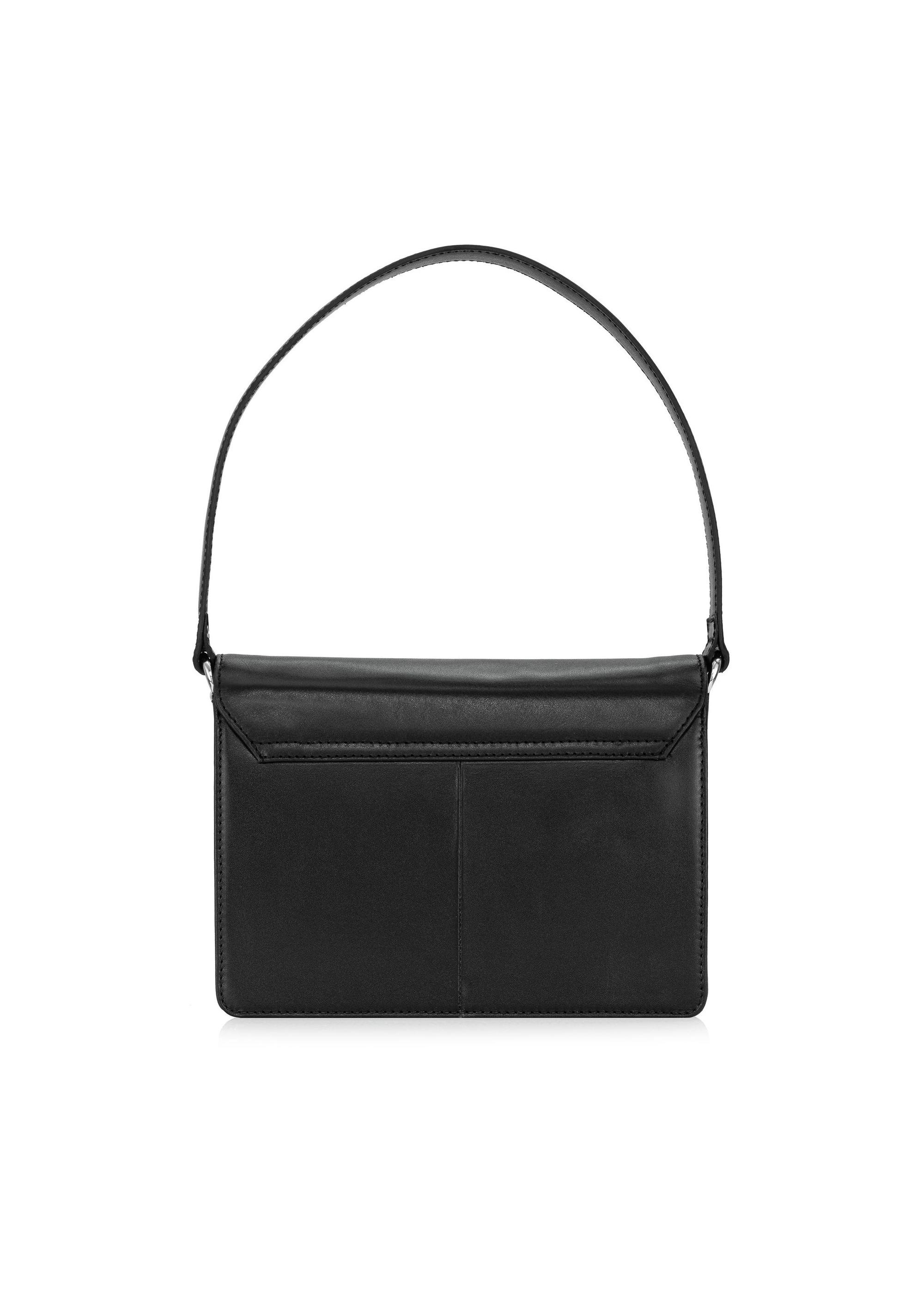 Women's black leather handbag TORES-1059-99(Z24)-04