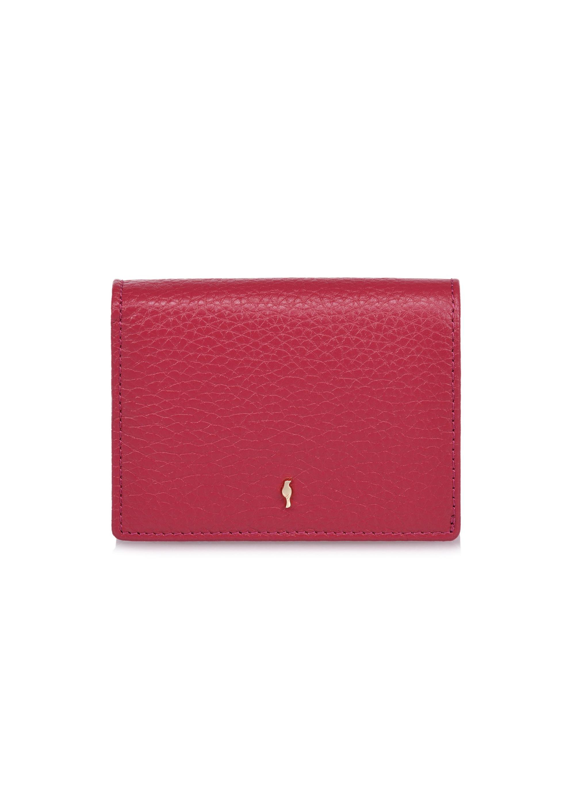 Pink leather women's wallet with RFID protection PORES-0807RFID-34(W24)-01