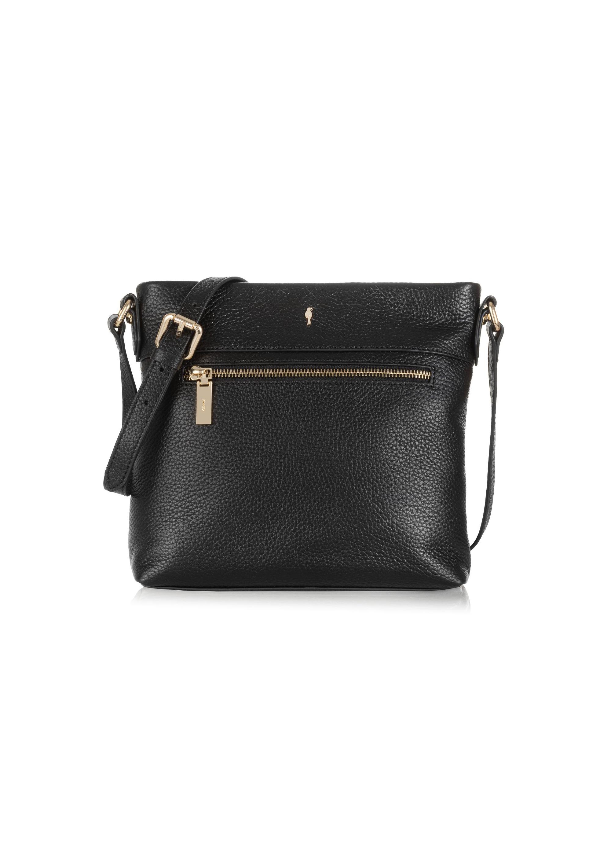 Black leather women's shoulder bag TORES-0896C-99(W25)-01