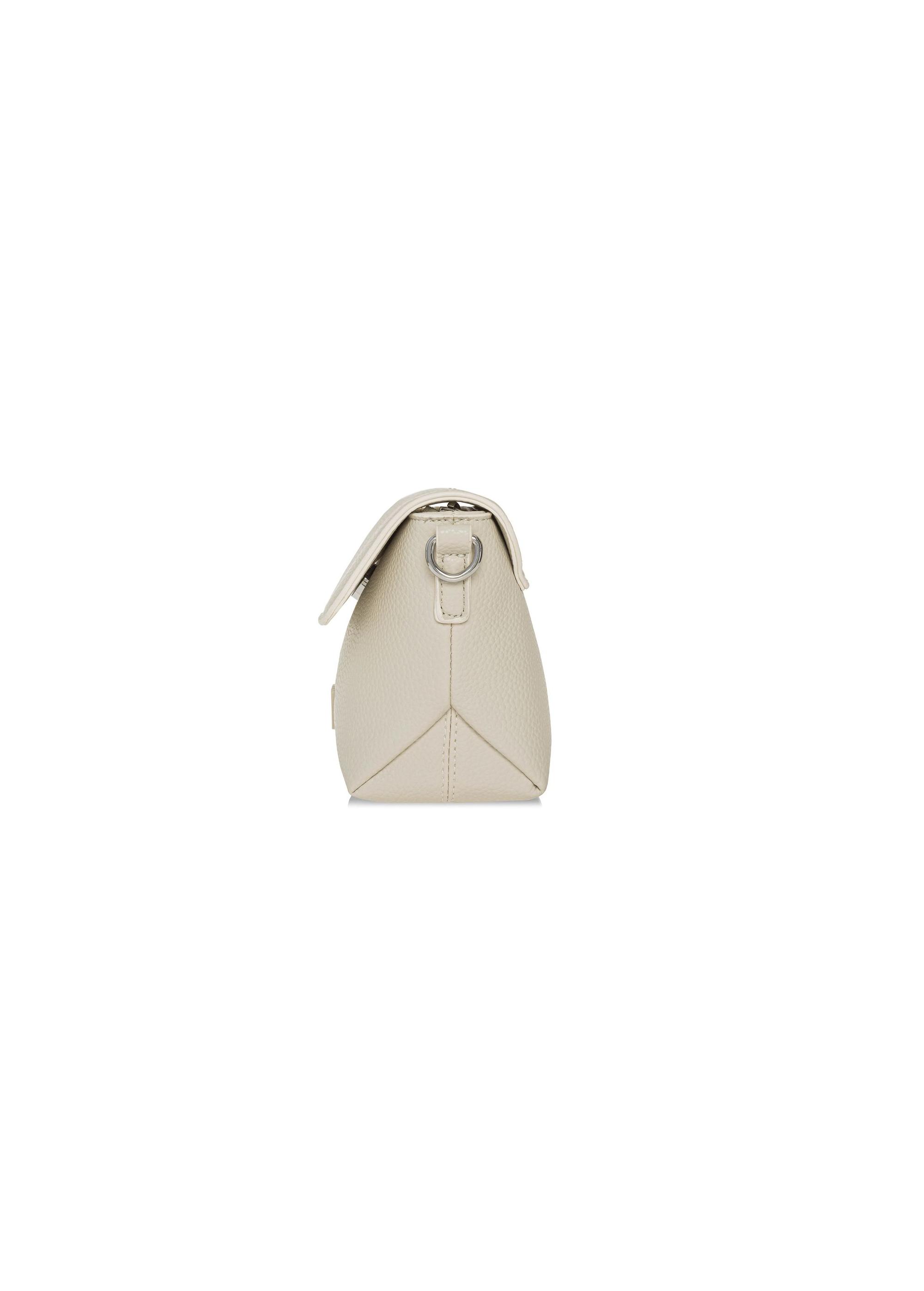 Cream small women's handbag with logo TOREC-0916A-12(W25)-03