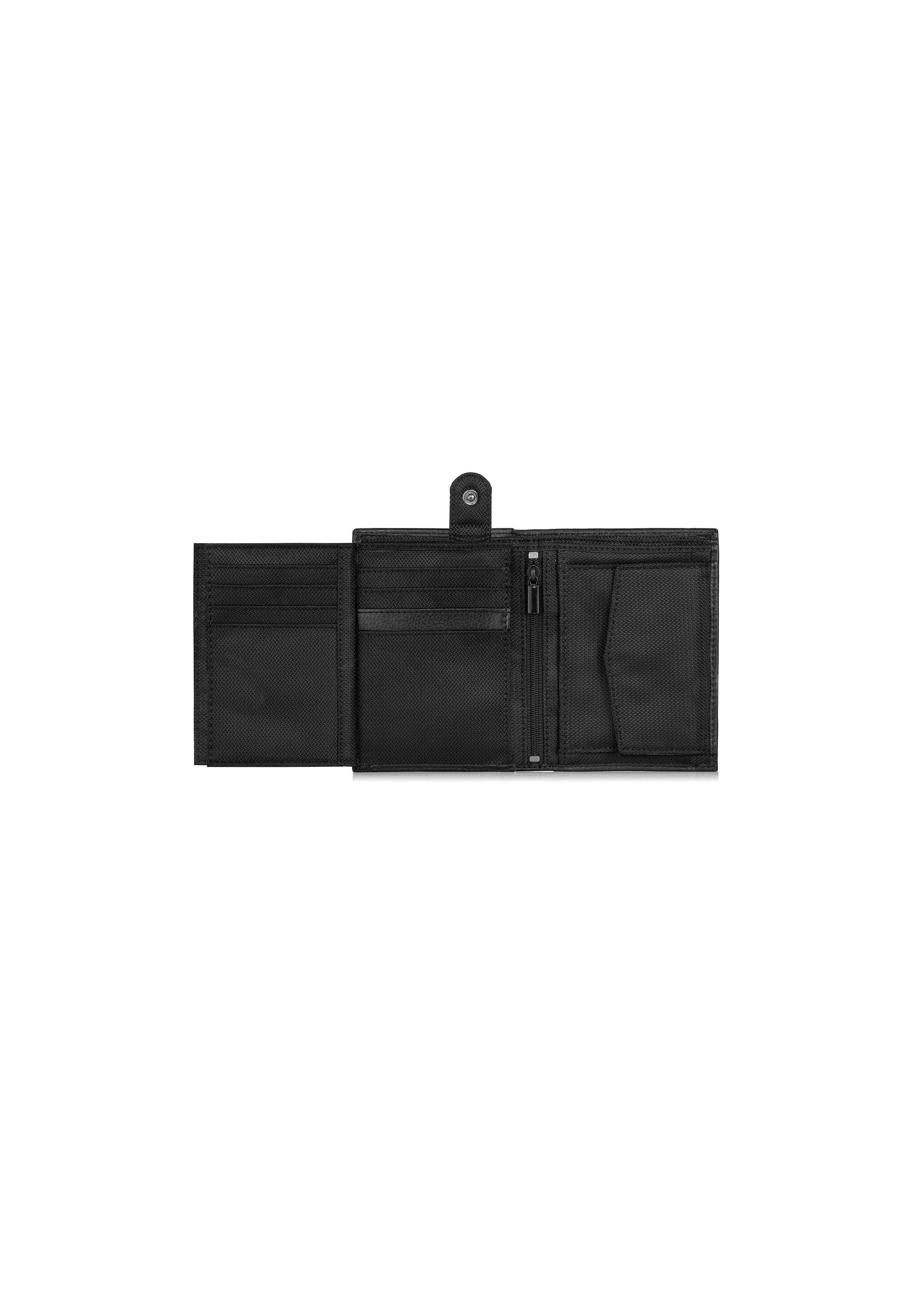 Black folding men's wallet PORMN-0019-99(Z23)-05