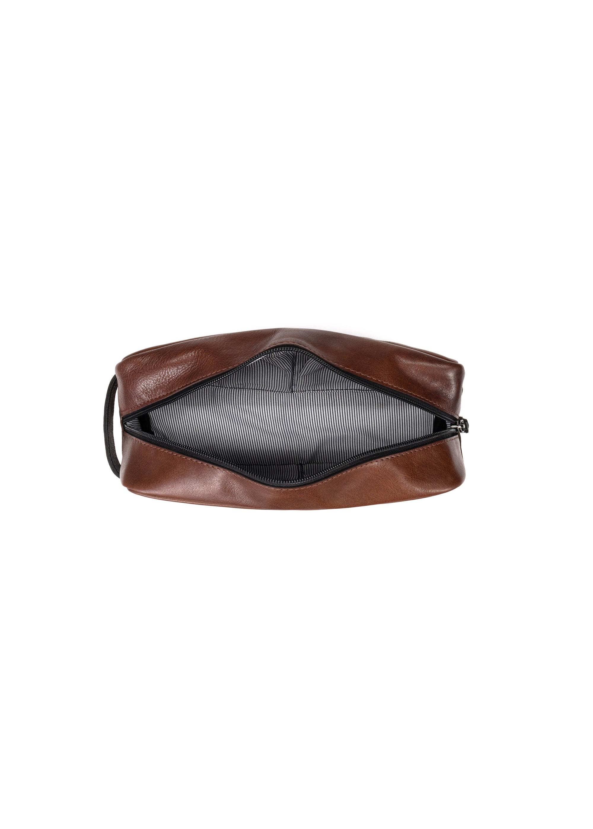 Leather brown men's cosmetic bag TORMS-0106C-79(W25)-05