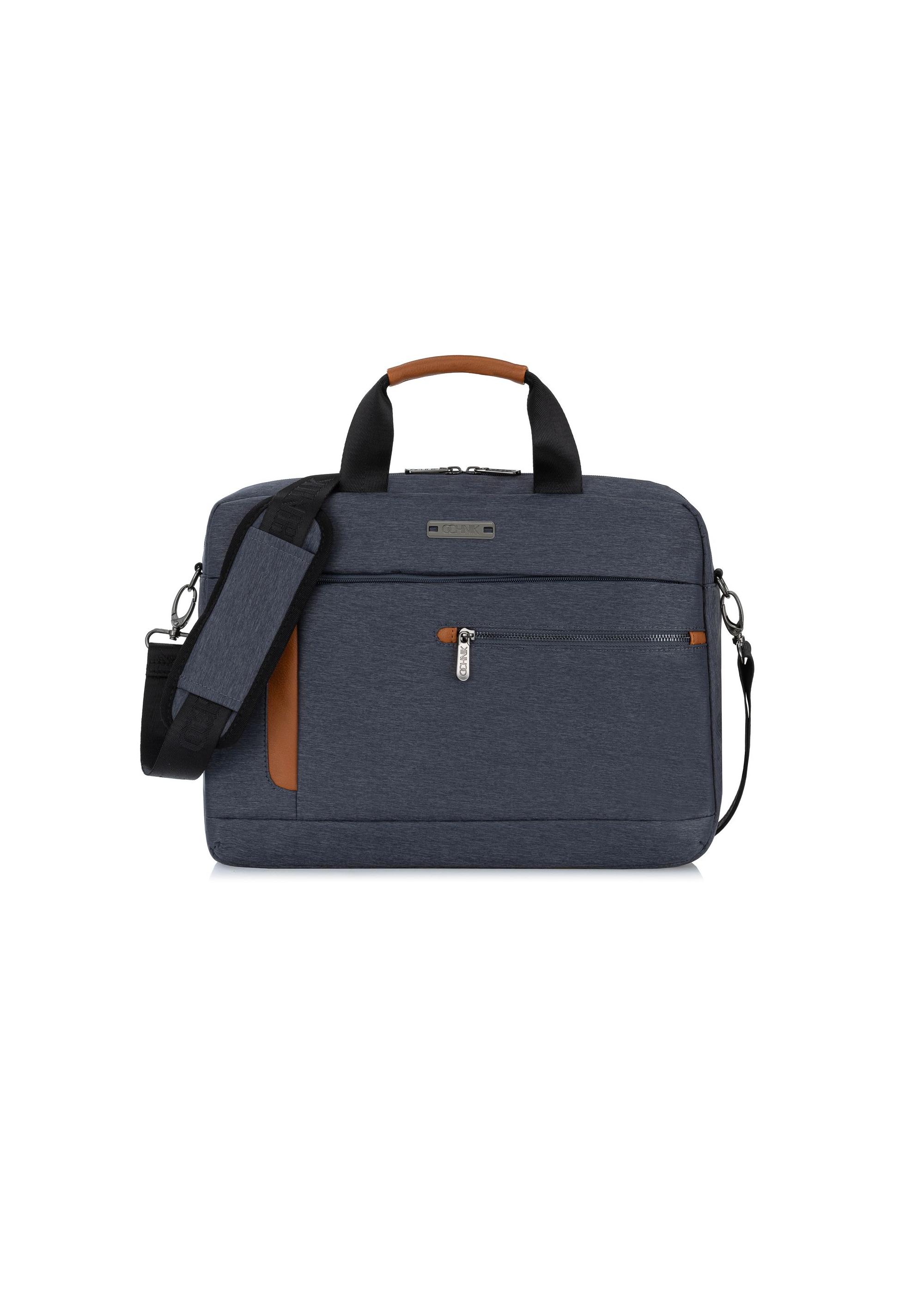 Grey men's briefcase with laptop pocket TORMN-0320-91(W24)-01