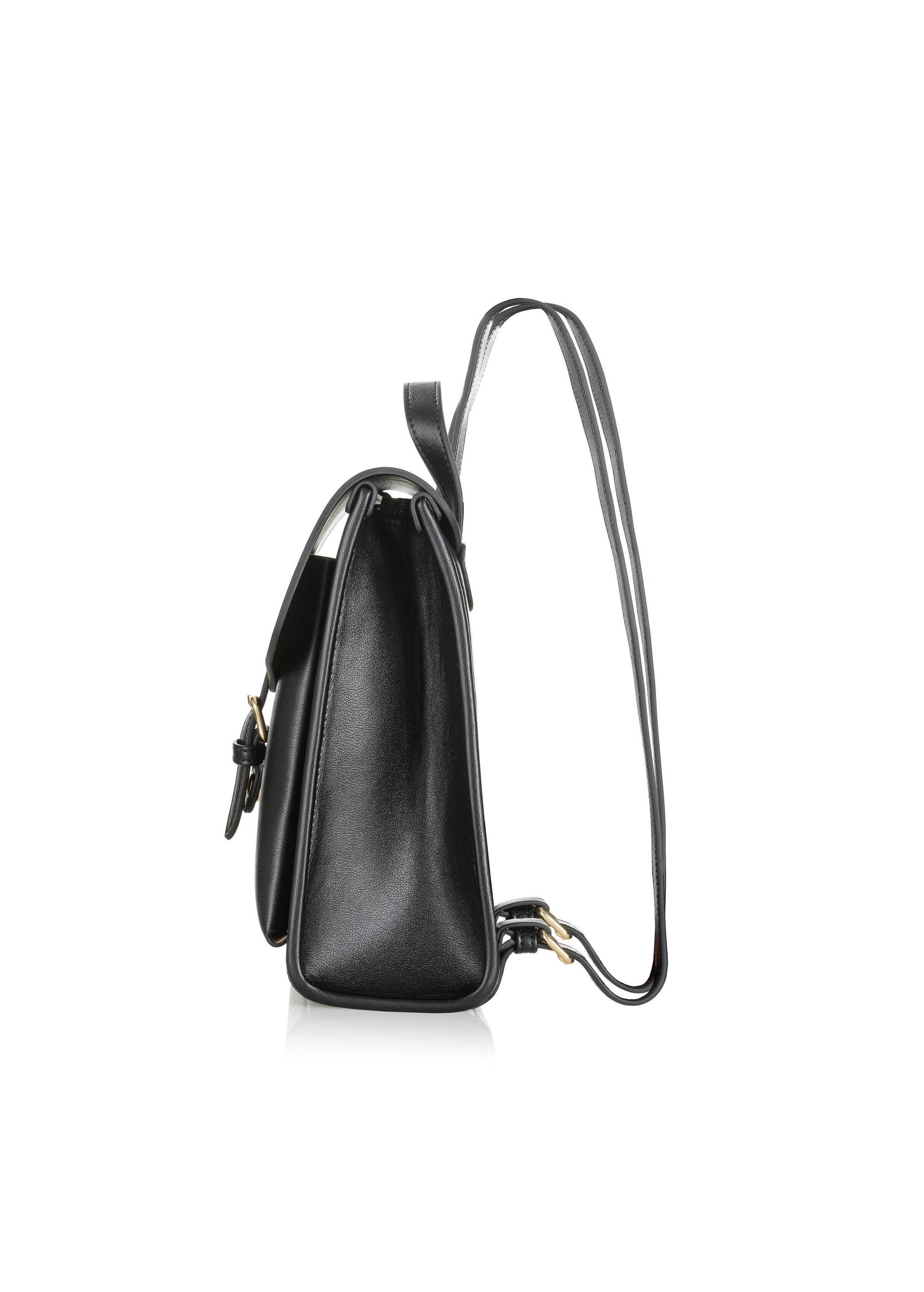 Black medium elegant women's backpack TOREC-0985-99(Z24)