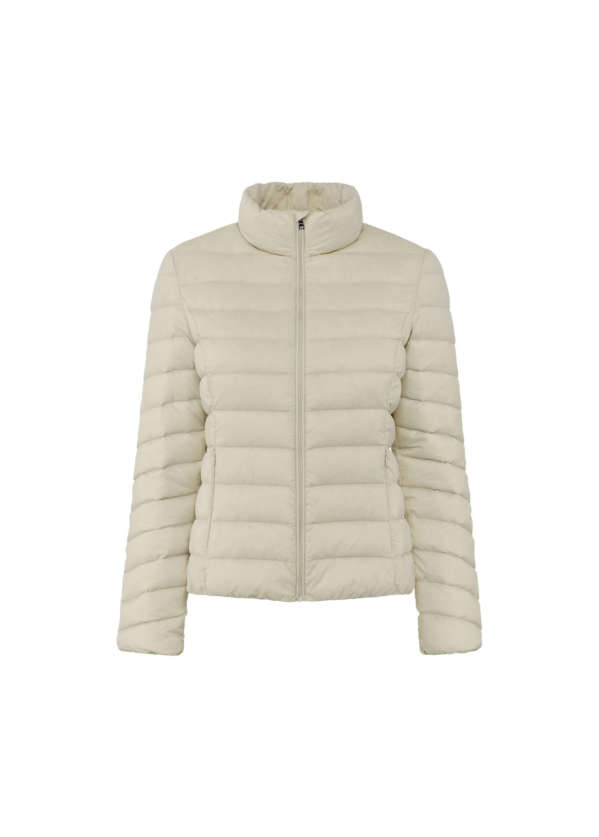 Beige quilted women's jacket KURDT-0573-81(W25)-05