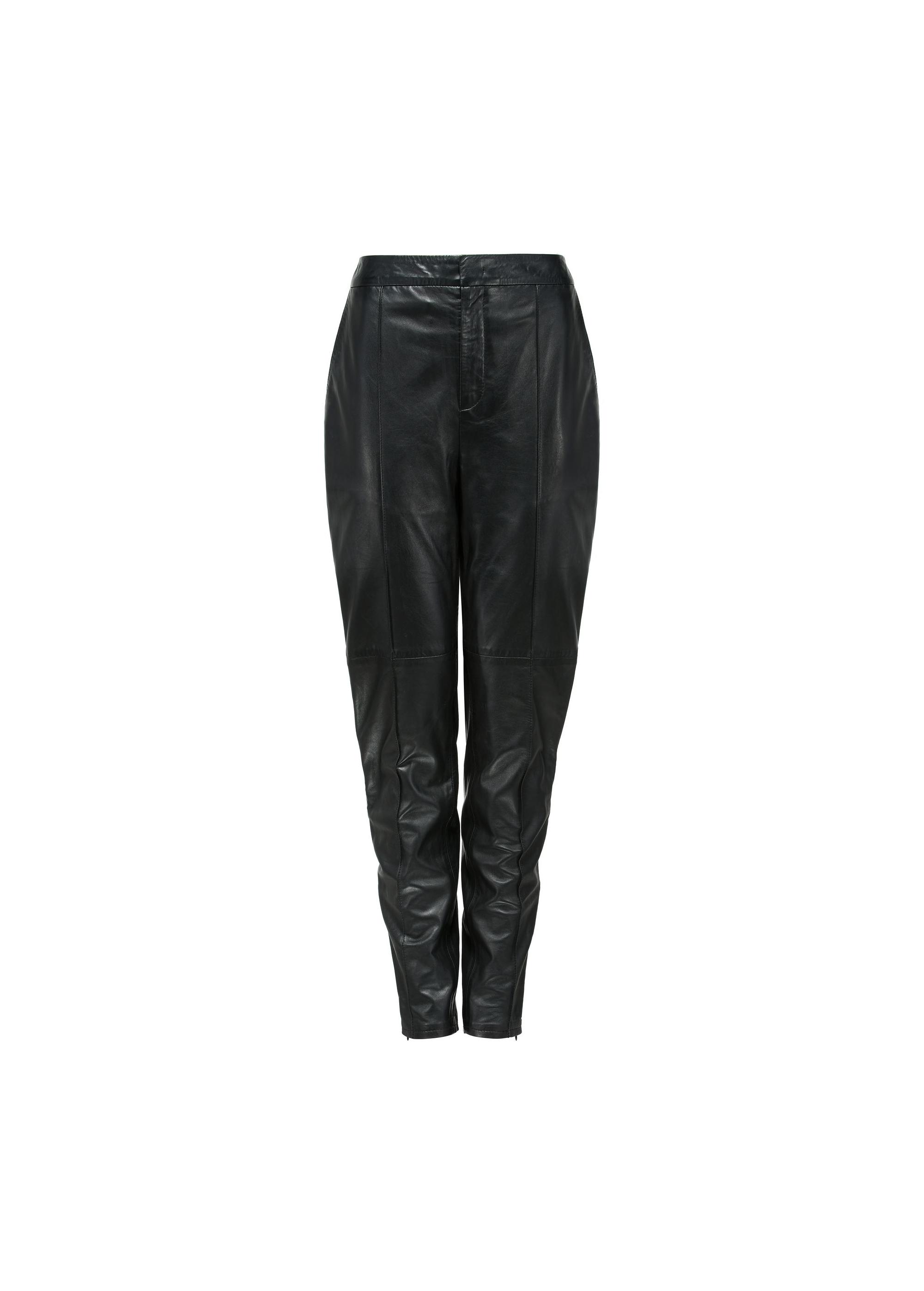 Black women's leather pants SPODS-0044-5339(W25)-05