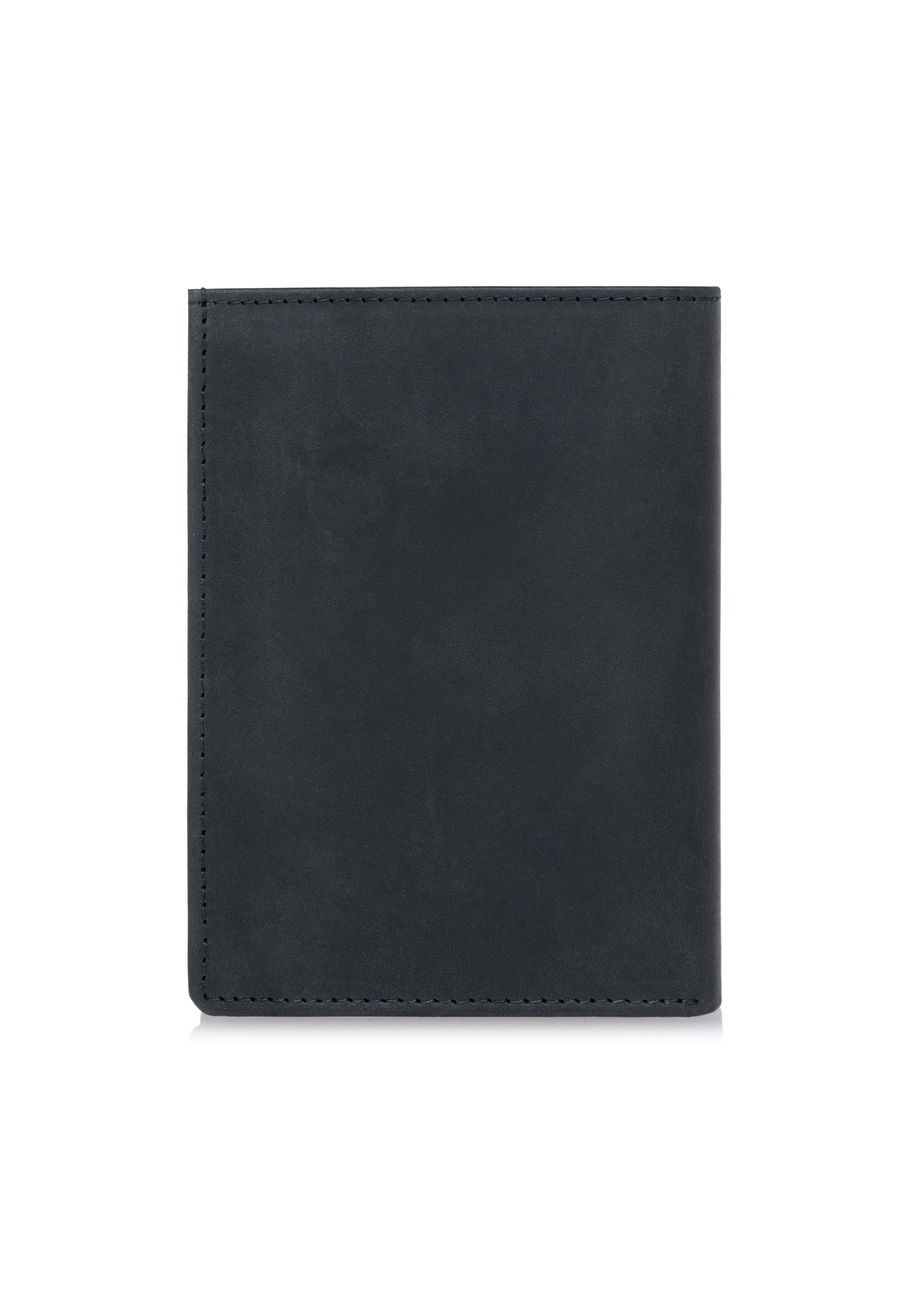 Men's leather wallet black PORMS-0545-99(W23)-02