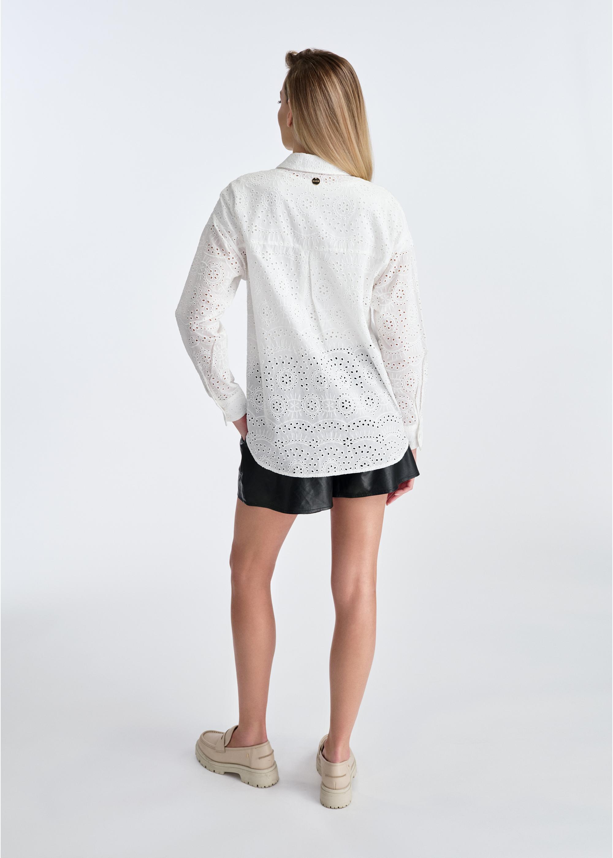 White embroidered shirt KOSDT-0167-12(W25)-03