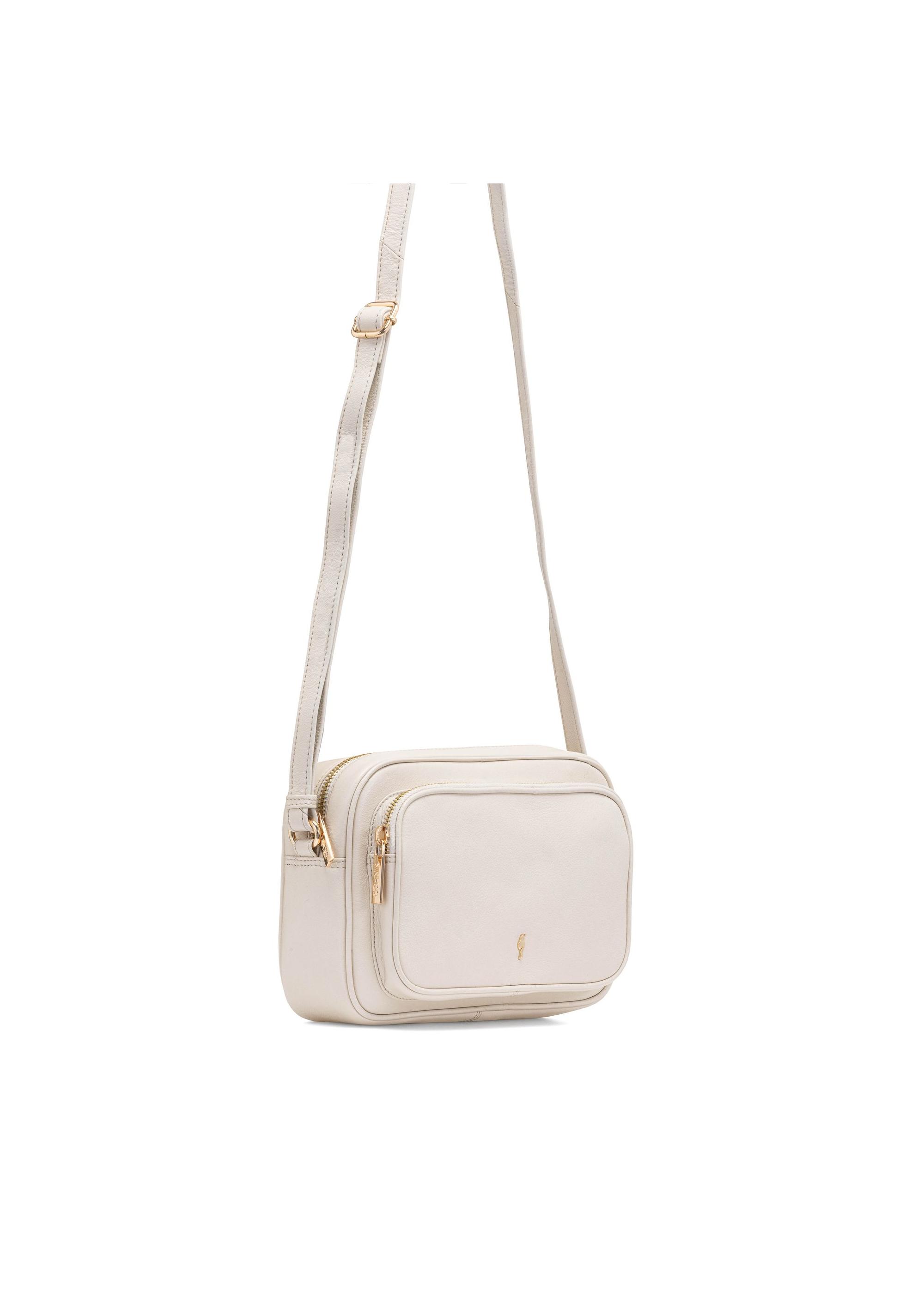 Cream leather women's handbag TORES-1088-12(W25)-07