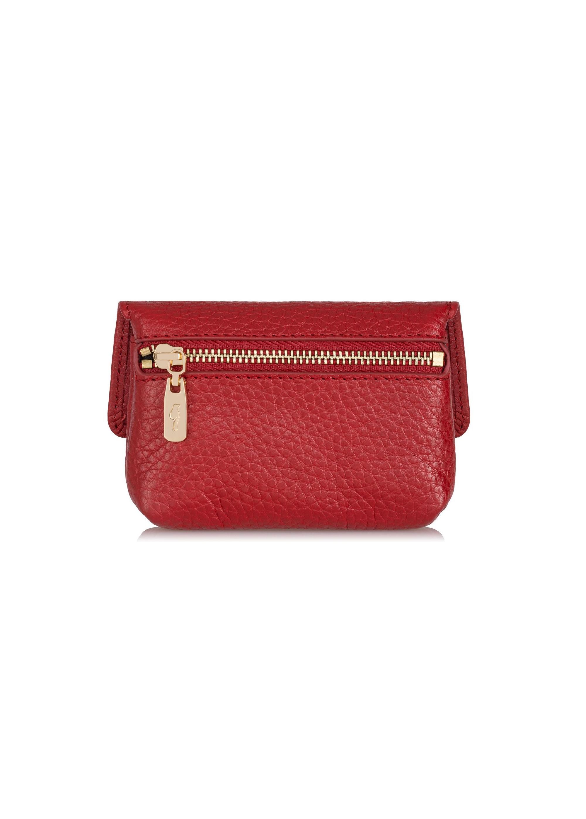 Non-stiff red leather wallet PORES-0895-40(Z23)-03