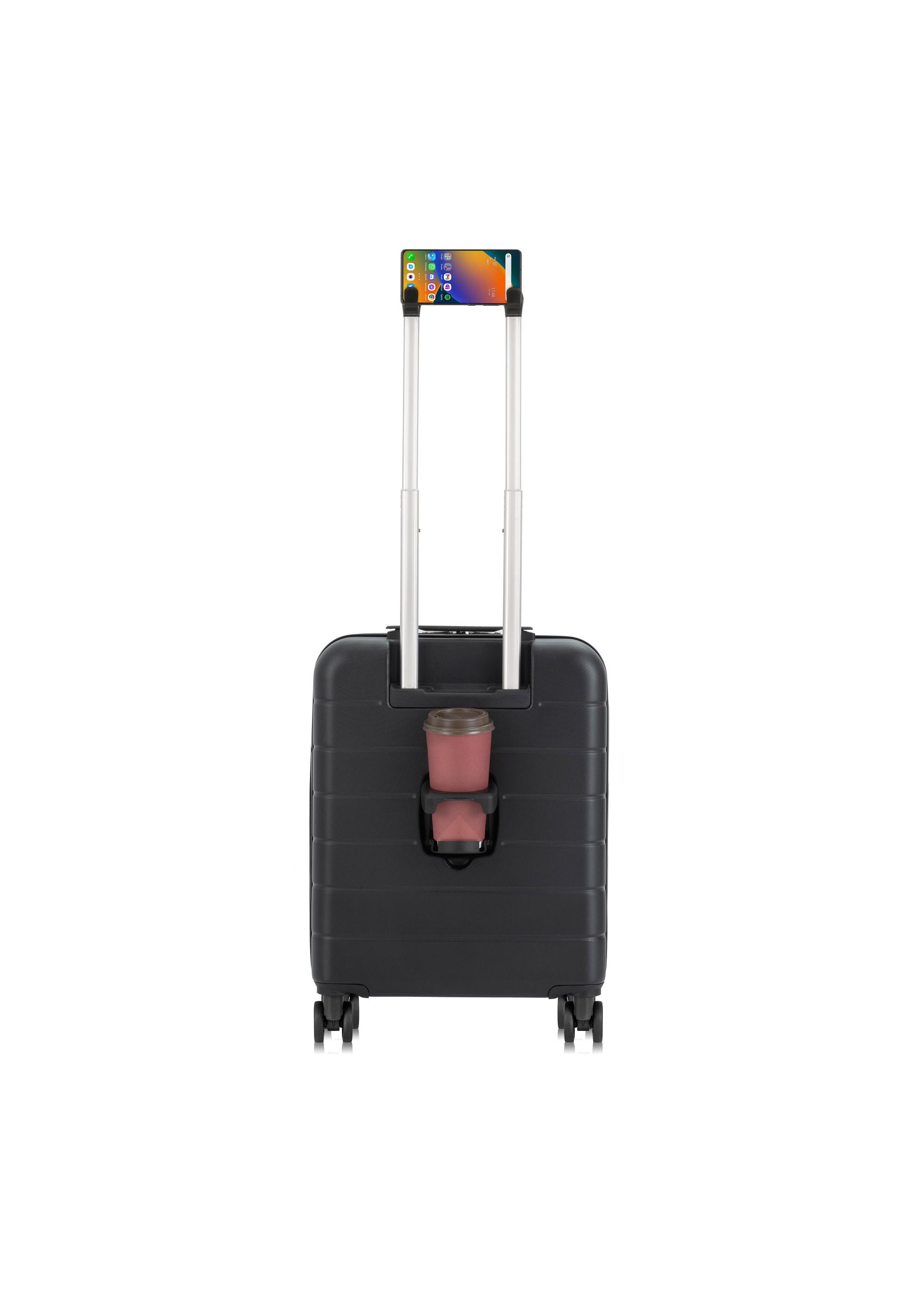 Cabin suitcase with cup holder WALAB-0072-99-19(W24)-05